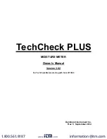 Preview for 1 page of Delmhorst Instrument Co TechCheck PLUS Owner'S Manual