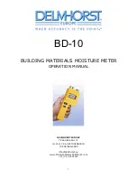 Delmhorst BD-10 Operation Manual предпросмотр