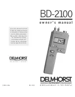 Preview for 1 page of Delmhorst BD-2100 Owner'S Manual