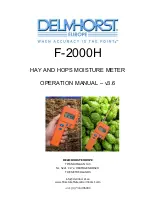 Preview for 1 page of Delmhorst F-2000H Operation Manual