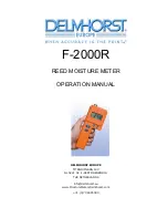 Delmhorst F-2000R Operation Manual preview