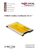 Предварительный просмотр 1 страницы DeLOCK PCMCIA CardBus User Manual