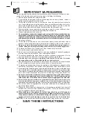 Preview for 2 page of DeLonghi 6507L Important Instructions Manual