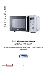 Предварительный просмотр 1 страницы DeLonghi AM9P022DT-P00F Instructions Manual