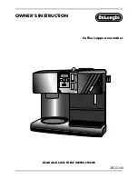 DeLonghi BCO100 Owner'S Instruction Manual preview