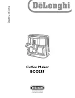 Preview for 1 page of DeLonghi BCO255 Instructions Manual