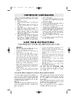 Preview for 4 page of DeLonghi D455DZ Owner'S Instruction Manual