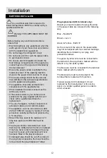 Предварительный просмотр 14 страницы DeLonghi D90N30ESLRIII-XC Installation & User'S Instructions