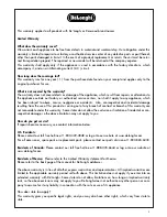 Preview for 10 page of DeLonghi DC312T Important Instructions Manual