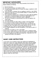 Preview for 2 page of DeLonghi DC60T Instruction Manual