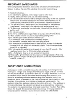 Предварительный просмотр 2 страницы DeLonghi DCG30 Series Instruction Manual