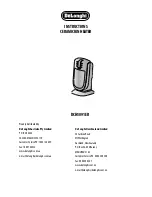 Предварительный просмотр 1 страницы DeLonghi DCH5091ER Instructions