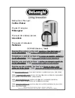 Preview for 1 page of DeLonghi DCM485 Series Instruction Manual