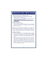 Preview for 9 page of DeLonghi DCM900 Series Instruction Manual