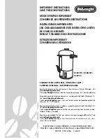 Preview for 2 page of DeLonghi DCU500T Important Instructions Manual