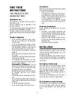 Preview for 3 page of DeLonghi DD45 User Manual