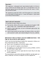 Предварительный просмотр 3 страницы DeLonghi DE608MLH Installation And Service Instructions Manual