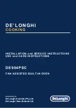 DeLonghi DE904PSC Installation And Service Instructions Manual предпросмотр