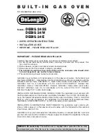 Предварительный просмотр 1 страницы DeLonghi DEBIG 24 E User Operating Instructions Manual