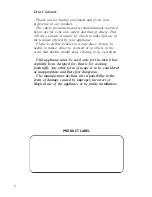 Preview for 2 page of DeLonghi DEGH90W Installation And Service Instructions Manual