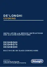 Preview for 1 page of DeLonghi DEGHBG60 Installation And Service Instructions Manual