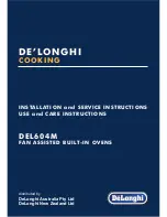 Предварительный просмотр 1 страницы DeLonghi DEL604M Installation And Service Instructions Manual