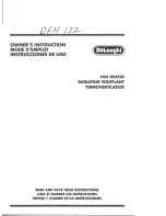 DeLonghi DFH132 Owner'S Instruction предпросмотр