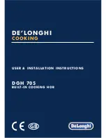 Preview for 1 page of DeLonghi DGH 705 User & Installation Instructions Manual