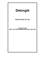 DeLonghi DGH70ST FSD Instructions For Use Manual preview