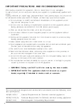 Preview for 4 page of DeLonghi DMFPS60BF Installation And Service Instructions Manual