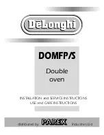 Предварительный просмотр 1 страницы DeLonghi DOMFP/S Installation And Service Instructions Use And Care Instructions