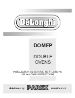 Предварительный просмотр 1 страницы DeLonghi DOMFP Installation And Use Manual