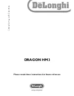 Предварительный просмотр 1 страницы DeLonghi DRAGON HM3 Instructions Manual