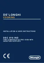 DeLonghi DSC 616-IND Installation & User'S Instructions предпросмотр