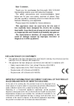 Preview for 3 page of DeLonghi DSC 616-IND Installation & User'S Instructions