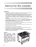 Preview for 32 page of DeLonghi DSR 905-DF User & Installation Instructions Manual