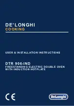 Preview for 1 page of DeLonghi DTR 906-IND User & Installation Instructions Manual