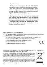 Preview for 3 page of DeLonghi DTR 906-IND User & Installation Instructions Manual