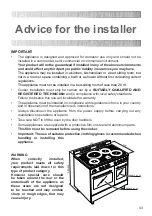 Preview for 43 page of DeLonghi DTR 906-IND User & Installation Instructions Manual