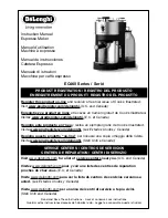 Preview for 1 page of DeLonghi EC460 Series Instruction Manual