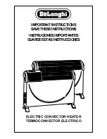 DeLonghi ELECTRIC CONVECTOR HEATER Important Instructions preview