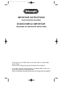 DeLonghi Electric radiator Important Instructions Manual preview