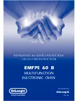 Предварительный просмотр 1 страницы DeLonghi EMFPS 60 B Installation And Service Instructions Manual