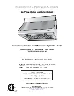 Предварительный просмотр 1 страницы DeLonghi EUROCHEF - PRO Installation Instructions Manual