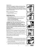 Предварительный просмотр 7 страницы DeLonghi F28311 Instruction Manual