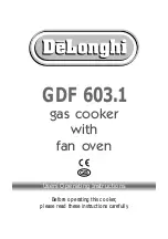 DeLonghi GDF 603.1 User Operating Instructions Manual preview