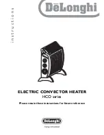 Preview for 1 page of DeLonghi HCO series Instructions Manual