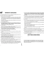 Предварительный просмотр 2 страницы DeLonghi HR715 Important Instructions