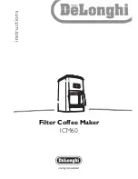 Preview for 1 page of DeLonghi ICM 60 Instructions Manual