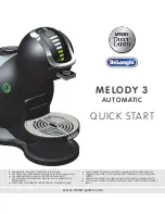 DeLonghi MELODY 3 AUTOMATIC Quick Start Manual preview